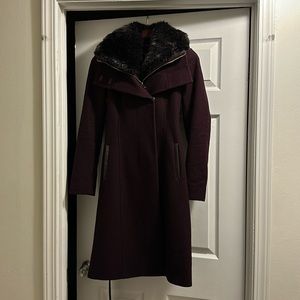 French Connection wool blend midi coat